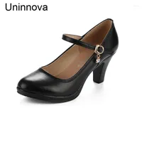 Dress Shoes Women Mary Jane Pumps High Heels Classic Working Platform Thin Comfortable Court Career Shallow Upper WP140