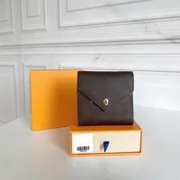 Высококачественные дизайнерские женские кошельки 11 цветов сцепление сумочка Новые мини -классические кошельки с коробкой Lady Lady Leather Walles258T