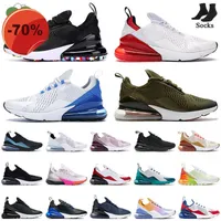With Socks 2022 Airsmx 270 Running Shoes Fashion Women Mens Trainers University Red Photo Blue Guava Ice Tea Berry Black White Pack Barely
