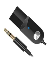 جهاز Bluetooth Car Kit Wireless Audio Receiver 35mm Jack Aux Aux USB Power Hands for Accessories1496940