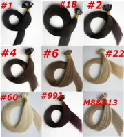 50g 1set 50Strands Pro Bested Flat Tip Extensions Hair 18 20 22 24inch Extensions br￩siliennes de cheveux humains indiens 7058787
