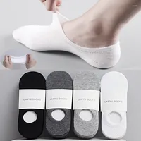 Men's Socks 10Pair lot Fashion Happy Men Boat Summer Autumn Non-slip Silicone Invisible Cotton Male Ankle Sock Slippers Meia