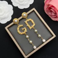 DG Titanium Steel Luxe Pearl Party Gift Dames hanger Earring Sieraden