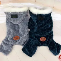 Dog Apparel Winter Dog Clothes For Small Dogs Dog Jacket Thicken Warm Fleece Puppy Pet Coat Fur Hooded Jacket Jumpsuit Chihuahua Clothing 221125