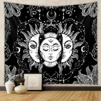 130x150 cm Mandala Tapestry blanc noir imprimé fond de maison mur décoratif tapisserie serviette de plage suspendue