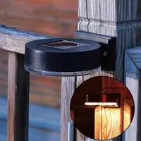 Solar Lamps Solar Powered 3 LED Fence Light Auto ONOFF for Gutter Outdoor Garden Yard Lamp Roof