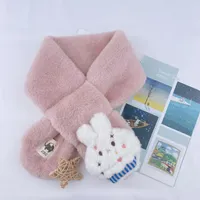 Kawaii Children Warm Scarves for Baby Kids Autumn Winter Cute Faux Rabbit Fur Fruit Outdoor Scarf Gift Girls Boys Soft Scarves New