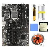 Motherboards B250 BTC Mining Motherboard With G3900 CPU Fan Thermal Pad Screwdriver 12 PCIE Graphics Slot LGA1151 DDR4 DIMM SATA3.0