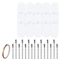 Colliers de chien 31pcs sublimation vierge en aluminium blanc tag de tag de tag de tag de balises en métal double face