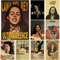 Gemälde Sänger Lana del Rey Vintage Poster geboren für sterben Retro Kraftpapier Aufkleber Diy Room Bar Cafe Dekor Geschenkdruck Kunst Wand 221128