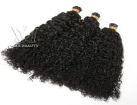 P￩ruvien I Tip Hair Extensions Custom Customy Curly 100 STOMS PRE BONDED Stick I Tip Keratin Fusion Human Hair Extension 1504446