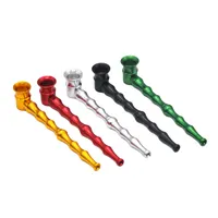 Portable Metal Pipe Mounthpiece Alloy Bamboo Shape Mini Smoking Pipes Tube Easy To Carry Clean