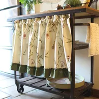Curtain American Cotton And Linen Short Curtains Vine Wear Coffee Kitchen Drop