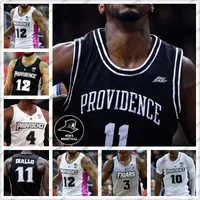Custom 2022 Providence Friars Basketball Jersey 4 Jared Bynum 1 Aljami Durham 0 Nate Watson 11 Alpha Diallo 3 David  Black Gray White Pink Men Women Youth S-4XL