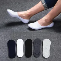 Men's Socks Follow The Foot Sport Men Running Invisible 5 Pair Anti Slip Silicone Solid Color Unisex Summer