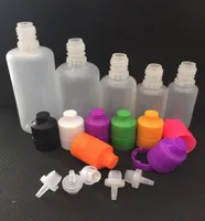 Colorful Plastic Bottles 3ml 5ml 10ml 15ml 20ml 30ml 50ml 60ml 100ml 120ml E Liquid Dropper Bottles with Long Thin Tips Tamper Cap3342370