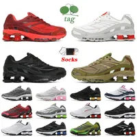Top Fashion Shox Ride 2 Running Shoes With Socks Women Men Outdoor Sports Sneakers Speed ​​Red Triple Black White Shoxs Tl Medium Olive Navy Gold Runners Trainers 36-45
