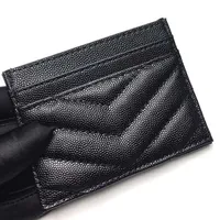 Card Holders Style Designer Wallet Women Caviar Leather Case Fashion Hasp Short Bag Men Lady Purse With Box2389