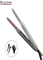 Mini alisador de lápis de curador de cabelo 2 em 1 Cerâmica Fina mais estreita de chapinha com tela LED para barba curta 2201226879851