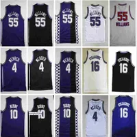 Высококачественные Jason 55 Williams Basketball Jerseys #4 Chirs Webber Jerseys Peja 16 Stojakovic Cheap Mike 10 Bibby Jersey Mensed