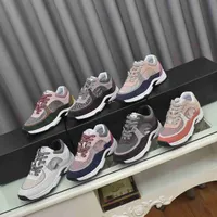 Tasarımcı Sneakers Sıradan Ayakkabı Eğitmenleri Leisure Shoe Vintage Süet Deri All Maç Stilist Sneaker Patchwork Platform Dantel Up Baskı