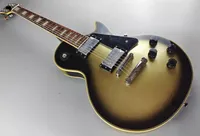 LP Black Black Guitarra elettrica personalizzata OEM Kastone Made di accessori a cartuccia in oro in mogano e pezzi di coda Packag Quick Packag