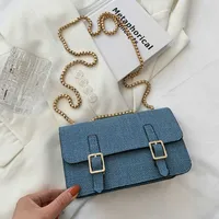 Evening Bags Fashion Square Small Bag For Women Soft Leather Small Shoulder Bag Designer Chain Strap Ladies Crossbody Bag Solid Color Purse L221125