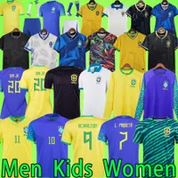 XXXL 4XLブラジルサッカージャージ2022男性キッズキット女性Brasil Vini Jr G.Jesus Rodrygo Antony Pedro 22 23 Long Sleeve Camiseta de Futbol 2023ゴールキーパーサッカーシャツ