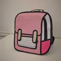 Сумки на плечах Lin Miaomiao Тот же школьное рюкзак рюкзак 3D средней школы комиксы анимация