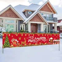 Christmas Decorations Outdoor Banner Flag Decoration For Home Xmas Ornaments Gifts Navidad Noel Natal Happy Year 221125
