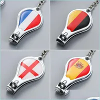 Key Rings National Flag Nail Clipper Key Chain2022 Qatar World Cup Football Fans Small Gifts Bottle Opener Keyring Souvenir About 7. Dho8Q