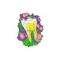 Pimler broşlar çiçek organı yaratıcı broşlar set 23pcs göz küresi dişleri beyin kalp iç organ rozeti koleksiyonu el akciğer rozetleri dhhro
