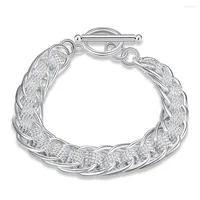 Link Bracelets Hainon Silver Color Bracelet & Bangle Charm Linked For Women Wedding Gift High Quality Love Vintage Jewelry