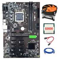 Motherboards BTC-B250 Mining Motherboard 12 PCI-E16X Graph Card LGA 1151 DDR4 SATA3.0 With G3930 CPU Cooling Fan For Miner