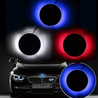 4D LED Logo Light Car Accessories Badges Emblem 12V 82mm White Blue Red Rear Lights