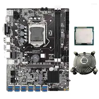 Motherboards -B75 BTC Mining Motherboard With G530 G630 CPU Cooling Fan 12 USB3.0 To PCIE GPU Slot LGA1155 DDR3 RAM SATA3.0 MSATA VGA