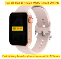 Para Apple Watch Ultra 8 Series 49mm 1,99 polegada Treça colorida mista com relógio inteligente multifuncional