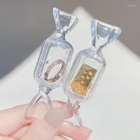Jewelry Pouches 10pcs Clear Candy Storage Gift Packing 2.3 8cm Stud Earring Ring Pendant Necklace Organizer Small Accessories Case
