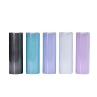20oz Sublimation Glitter Tumbler with Straw Stainless Steel Cup Vacuum Insulated Shimmer Water Bottle Beer Coffee Mugs B20