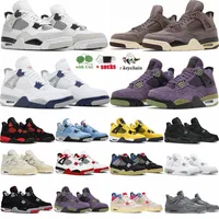 Basketball Shoes 4 Jumpman 4s Midnight Navy Military Black Canvas Fire Red Thunder Violet Ore Canyou Purple White Oreo Men Women Designer Sneaker IV Trainers