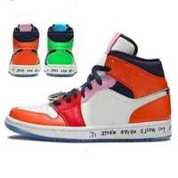 Sale 2021 New 1 High OG GS Shoe Basketball Shoes Cheap Black Pink Bred UNC Blue White Toe Men Women 1s Turbo V2 mens basketball shoes