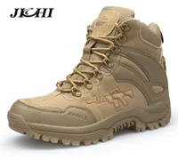 Jichi Men039s Military Boot Combat Mens Chukka Ankle Boot Tactical Big Taille Boot Army Chaussures Male Shoes Safety Motocycle Boots8849685