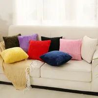 Pillow Case Corduroy Cushion Cover Home Decor Covers Plain Striped Throw For Sofa Bed Living Room Decoration