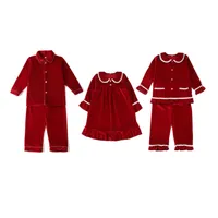Pajamas Wholesale Baby Toddler Kids Boys And Girls Family Matching Christmas Pyjamas Clothes Set Velvet Children 221125