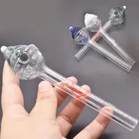 Wholesale 14cm Straight dolphin Cartoon cute mini glass oil burner pipe Pyrex Thick colorful Hat Smoking water Tube hand Pipes