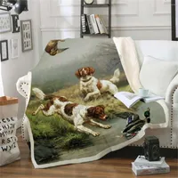 Coperte Duck Dog Hunting Fleece Coperi Sherpa stampata 3D Sherpa su Bed Home Textiles Accessori da sogno