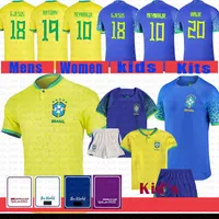 Brazil New Soccer Jersey L. PAQUETA Football Shirt RICHARLISON N E Y M A R JR G.JESUS ANTONY VINI JR DANILO T.SILVA MARQUINHOS CASEMIRO Blue