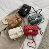 INs Korea Style PU Leather For Women Handbags Purses Ladies Crossbody Shoulder Bags Girls Chain Mini Phone Bags Bolsos Feminina283v