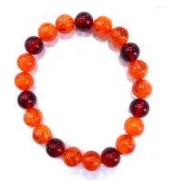 Strand Certificate 10mm Natural Red Round Mexican Amber Beeswax Bracelet