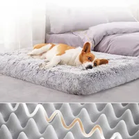 kennels pens Plush Dog Bed Mat Cat Beds for Small Medium Large Dogs Removable for Cleaning Puppy Cushion Super Soft Claming Dog Beds Pet Bed 221125